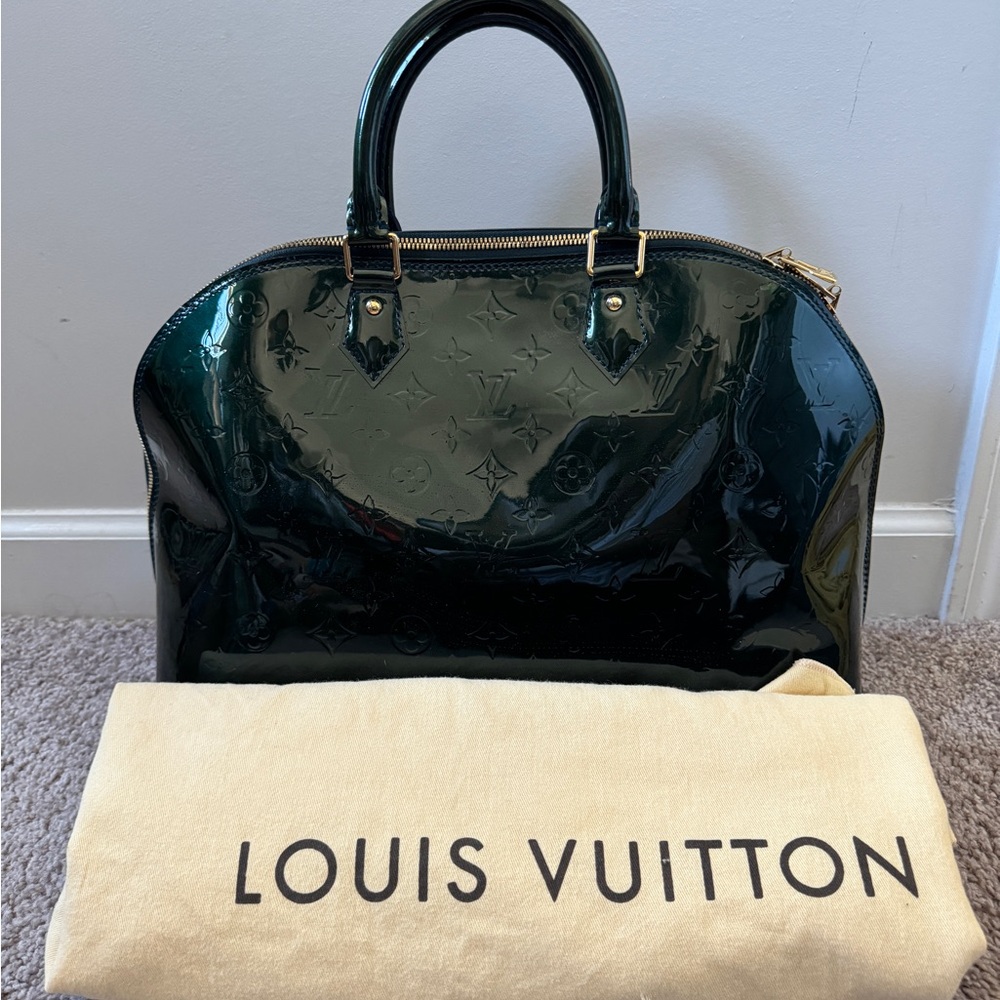 Louis Vuitton Alma PM Monogram Vernis Bag In Midnight Blue